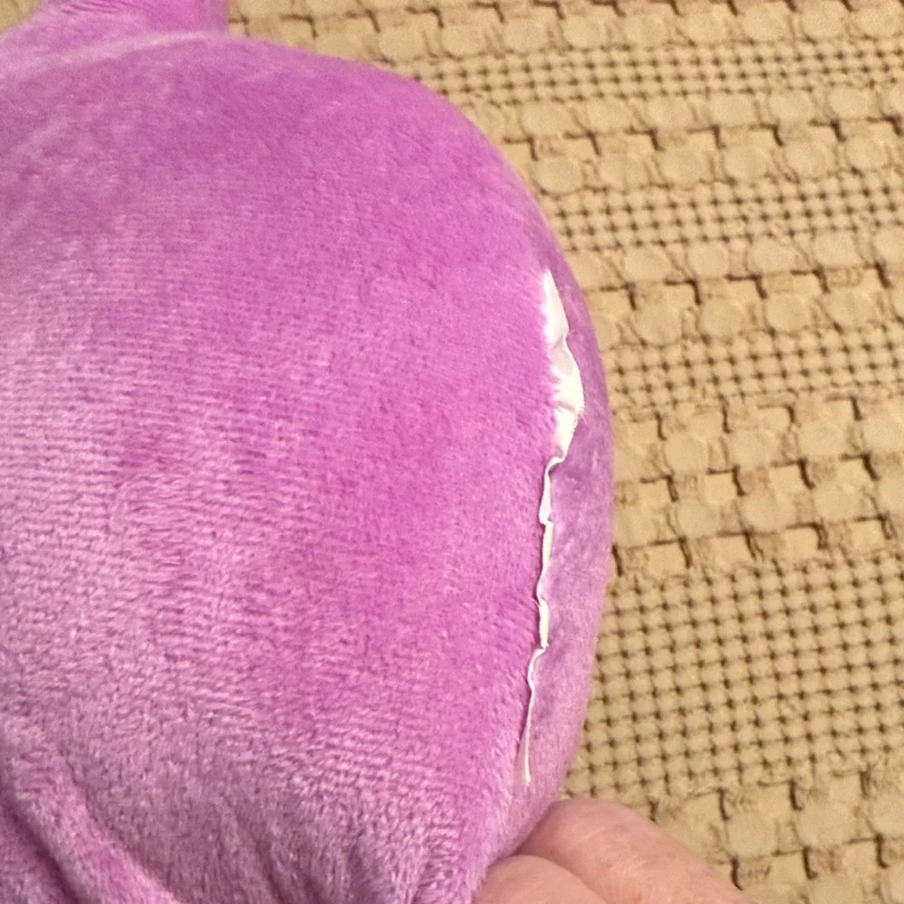 Purple Narwhal Plush Pillow - firm. Approx 19” long - Picture 4 of 5